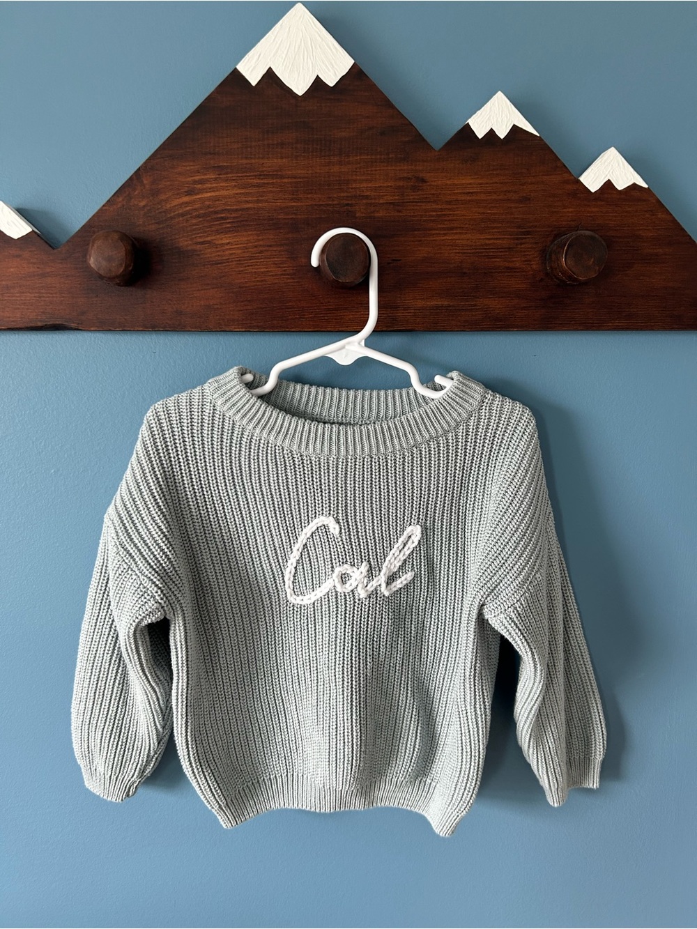 Toddler Knit Sweater - Light Gray